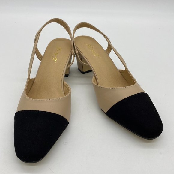 Shoes - Chunky Low Heels Pumps Square Toe Strappy Sandals D'Orsay Slingback Shoes